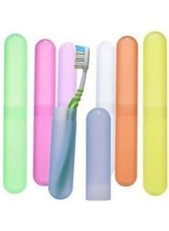 علبة سفر لفرشاة الأسنان (4 قطع)، غطاء لفرشاة الأسنان، حامل فرشاة أسنان محمول للسفر، مناسب للتخييم، المنزل، المدرسة، والعمل - Image 1